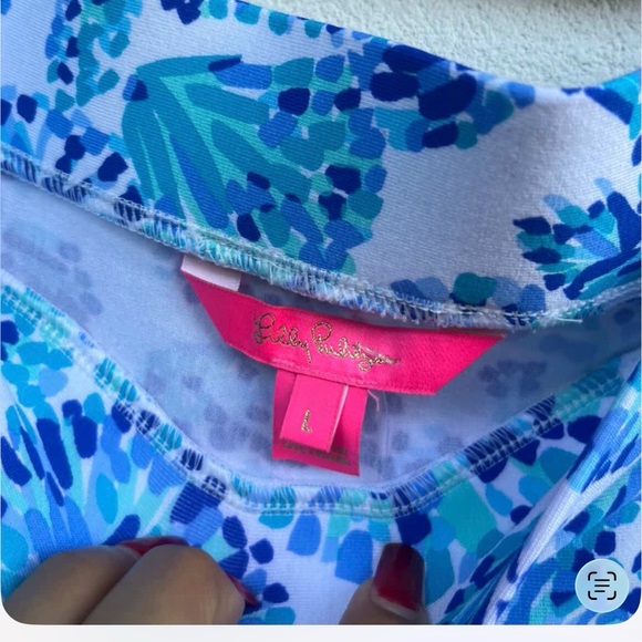 Lilly Pulitzer Blue Floral Maxi Skirt - Picture 4 of 5